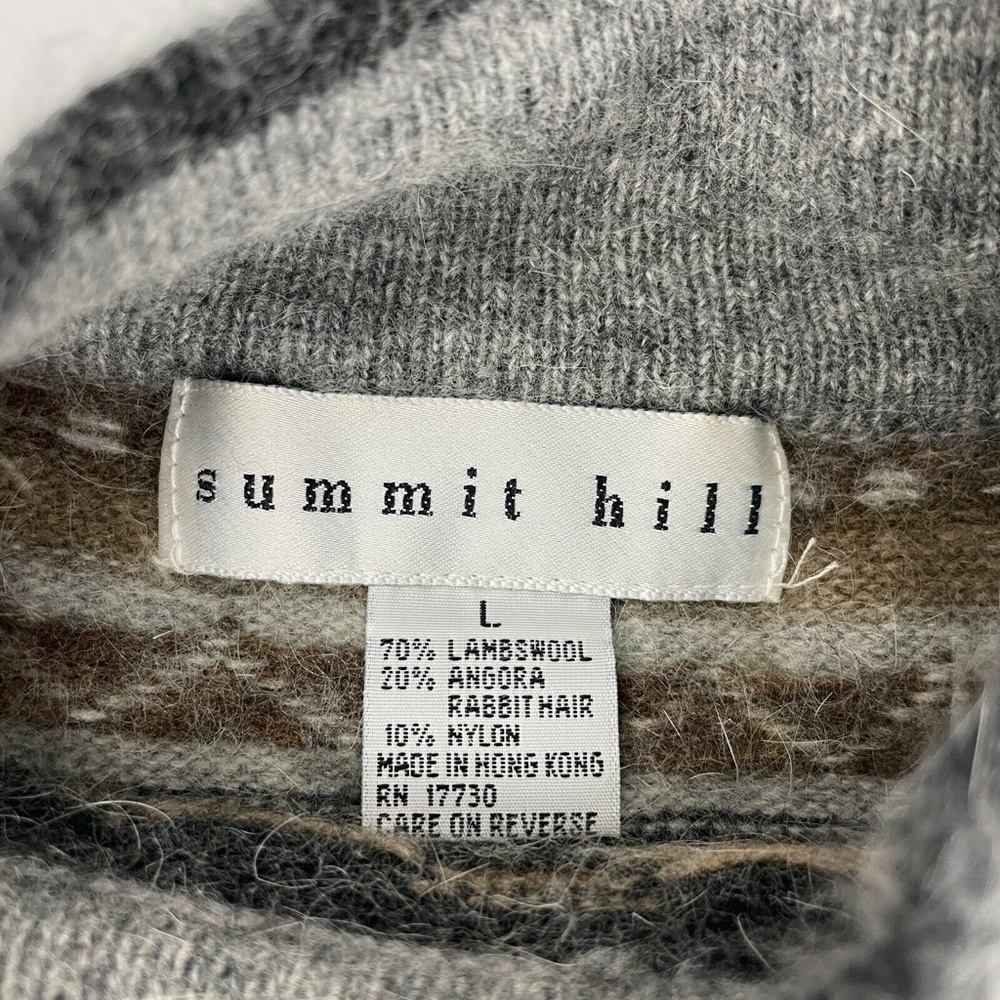 Vintage Summit Hill Women's L Lambswool Angora Mock Neck Sweater - Picture 5 of 5